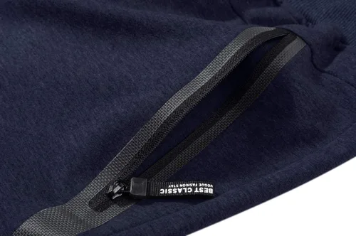 Vista 6 de CRYSULLY Pantalones cortos de algodón para hombre con bolsillos con cremallera
