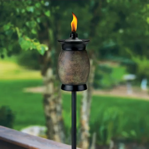 Vista 2 de Antorcha multiuso de travertino 4 en 1, de la marca Tiki, Tropical, Piedra
