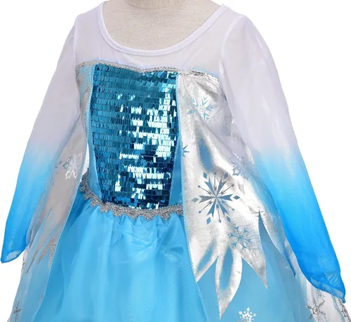 Vista 5 de Dressy Daisy Toddler Little Girls' Ice Princess Dress Costume Birthday Halloween Christmas Fancy Party Dresses