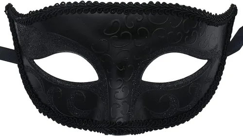 Vista 4 de goodhelper Máscara de mascarada para parejas, accesorios para disfraz de fiesta, máscara de encaje veneciano para mujer