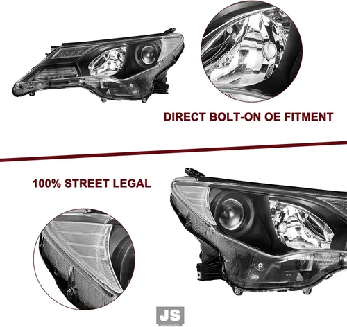 Vista 5 de JSBOYAT Conjunto de faros halógenos para Toyota RAV4 2013-2015