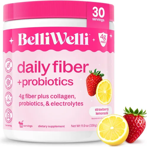 Vista 18 de BelliWelli Suplemento de fibra para mujeres y hombres – Polvo de fibra diaria premium de acacia orgánica con colágeno añadido, electrolitos