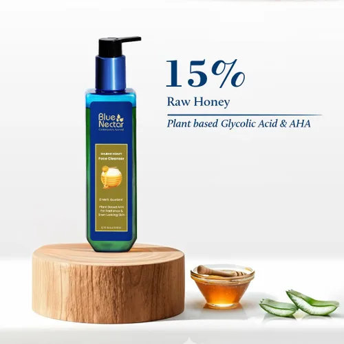 Vista 2 de Blue Nectar Jabón facial Honey Aloe Vera Detan (8 hierbas, 3.38 onzas líquidas) y tóner de rosa destilado al vapor Shubhr Water & Face Tonic Mist