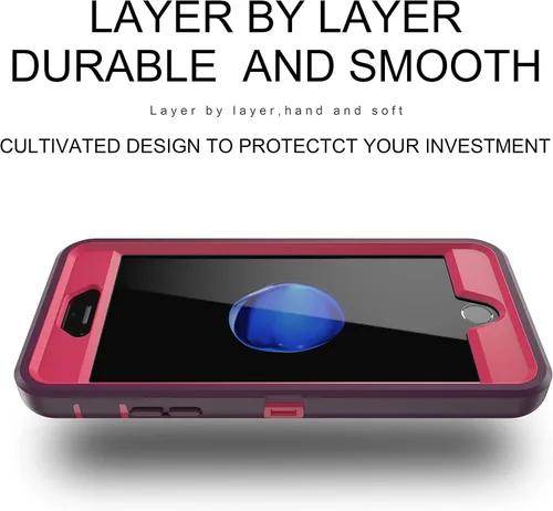 Vista 6 de MXX Funda para iPhone 6S/iPhone 6, resistente protección de policarbonato TPU de alta calidad, cubierta híbrida para parachoques, con protector