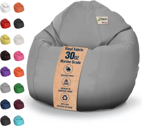 Vista 13 de Bean Products Funda de vinilo para puf de barco marino, estilo retro, resistente a la intemperie, para adultos, funda lavable sin relleno, cómoda