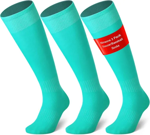 Vista 10 de 3 pares de calcetines de béisbol y sóftbol para jóvenes, niños, niñas, hombres y mujeres, calcetines de fútbol
