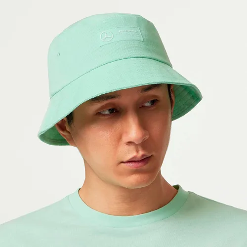 Vista 3 de Mercedes AMG Petronas Formula One Team - Sombrero de pescador retro - Menta - Unisex - Talla: Talla única