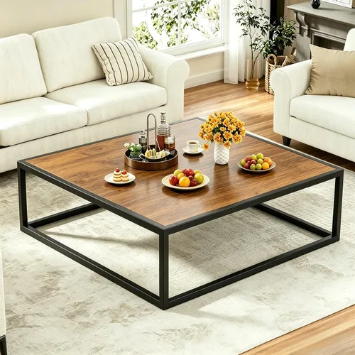 Vista 24 de Mesa de Centro, Mesas de Centro Pequeñas de 23.6", Mesas de Centro Redondas Negras para Sala de Estar, Mesa de Piso para Sentarse en el Suelo, Mesa