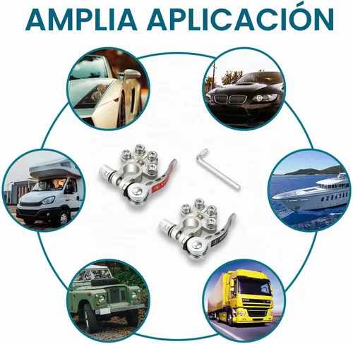 Vista 8 de 2 PCS Conectores de Terminal de Batería de Desconexión Rápida de 4 Vías, Extremos de Cable Positivos y Negativos para Postes SAE/JIS Tipo A