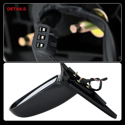 Vista 8 de Para Chevrolet Chevy Malibu Oldsmobile Cutlass Espejo de visión de puerta lateral Power Textured Black Driver Left 1997 1998 1999 2000 2001 2002