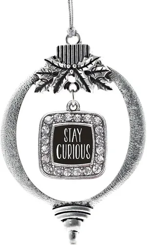 Vista 127 de Inspired Silver - Bon Voyage Cruise Ship Charm Ornamento – Adornos navideños cuadrados de plata con joyas de circonita cúbica