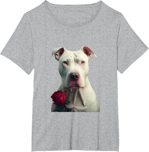 Vista 49 de Dogo Argentino Valentines Day Camiseta, Negro