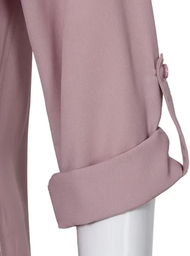 Vista 5 de Timeson - Blusa informal de gasa para mujer con cuello en V y manga 34