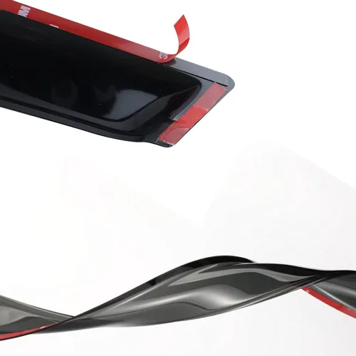 Vista 6 de Defletor de ventilación de ventana lateral compatible con Honda CR-V 2002-2006, 4 piezas de protectores de lluvia para el sol, color humo oscuro