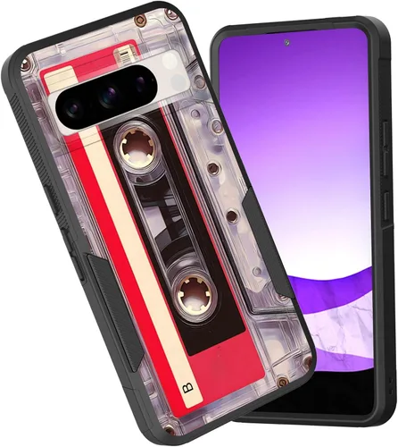 Vista 122 de Funda para Pixel 6A, funda híbrida de doble capa resistente a prueba de golpes de policarbonato duro de silicona suave TPU para Google Pixel 6A