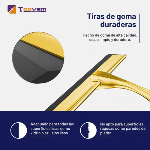 Vista 3 de TOOVEM - Escobilla de ducha de 12 pulgadas para puertas de vidrio, ventanas