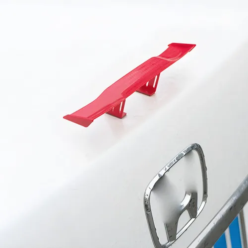 Vista 5 de 3 Pack 6.7 Inch Carbon Fiber Texture Mini Spoiler Wings, Red