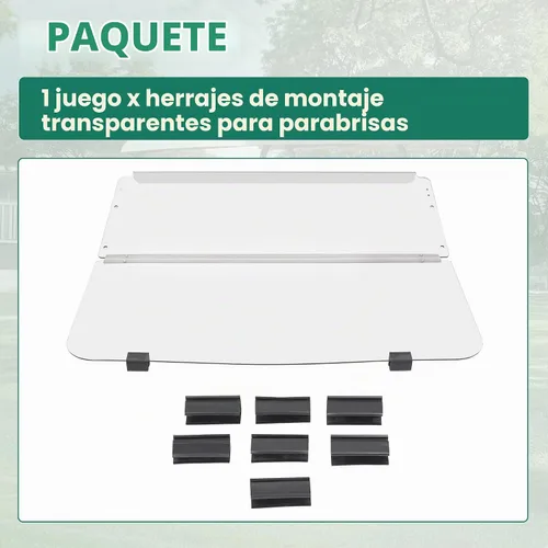 Vista 8 de ECOTRIC Parabrisas compatible con Club Car DS de 1982-2000.5 Clear Fold Down resistente al impacto para carrito de golf Modelo DS