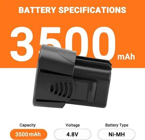 Vista 4 de Shentec Batería de repuesto de 4.8V 3.5Ah 5000755-01 para 7300, 7300-PT, 7300-N/8, 755-01, 750, 750-02 (cargador de batería incluido)