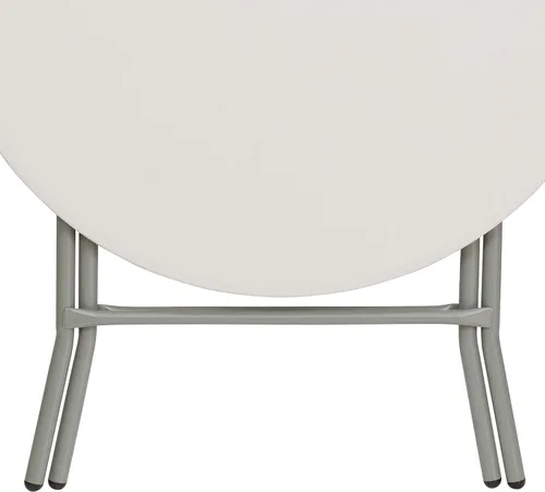 Vista 5 de Flash Furniture Kathryn - Mesa plegable redonda de plástico blanco granito de 2.63 pies
