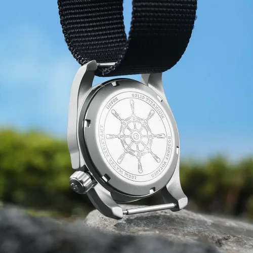 Vista 4 de BODERRY Reloj para hombre de titanio automático de campo de 1.575 pulgadas (1.575 in), reloj militar con función de fecha, 328.1 ft resistente al