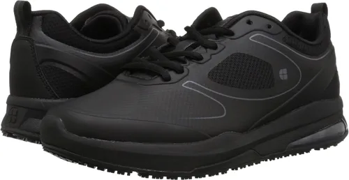 Vista 7 de Shoes for Crews Revolution II - Zapatos de trabajo para mujer, antideslizantes, resistentes al agua, color negro, tallas medianas y anchas
