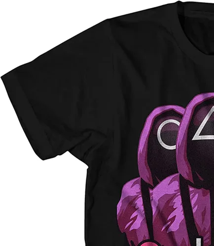 Vista 6 de Squid Game Camiseta de panal para hombre, diseño de círculo, triángulo, cuadrada, para hombre