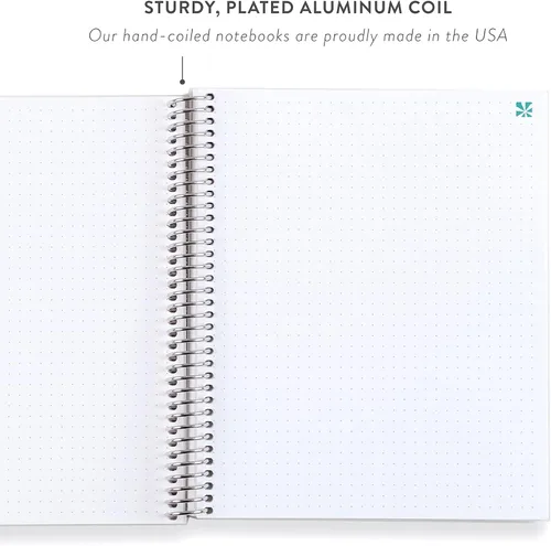 Vista 4 de Erin Condren Cuaderno en espiral de Hello Kitty & Friends de 7 x 9 pulgadas (cuadrícula de puntos) – cubierta de campistas felices y bobina