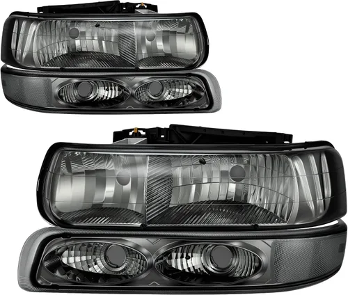 Vista 12 de AUTOSAVER88 Conjunto de faros LED DRL compatible con Chevy Silverado 1500 2500/1500HD 2500HD 3500/2000/2000-2006 Tahoe/Suburban 1999-2002, carcasa
