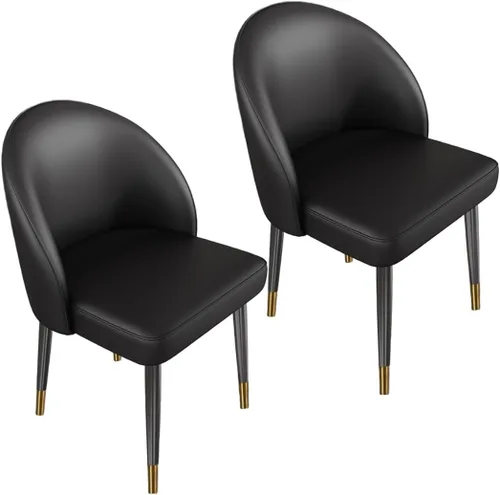 Vista 56 de YVYKFZD Juego de sillas de comedor, silla de comedor de cuero con respaldo curvo, sillas de cocina sin brazos, silla auxiliar tapizada cómoda