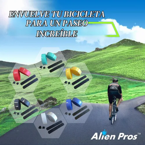 Vista 6 de ALIEN PROS Cinta de manubrio de bicicleta EVA (juego de 2) verde Bianchi - Mejora el agarre de tu bicicleta con esta cinta para manillar