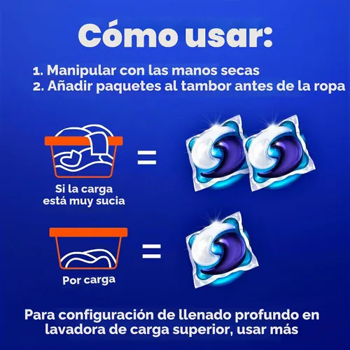 Vista 9 de Tide Power Pods - Cápsulas de detergente para ropa deportiva, 25 unidades, avanzado para sudor + combatiente de manchas