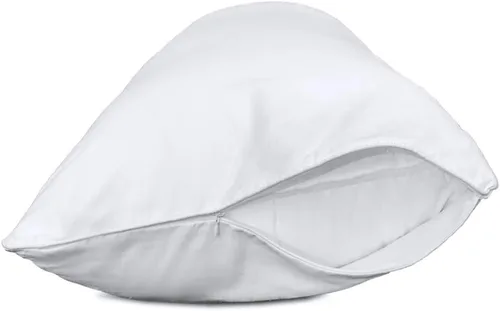 Vista 8 de Precoco Juego de 2 fundas de almohada Queen Fundas de almohada 100% algodón blanco tamaño Queen con 600 hilos Fundas de almohada estables