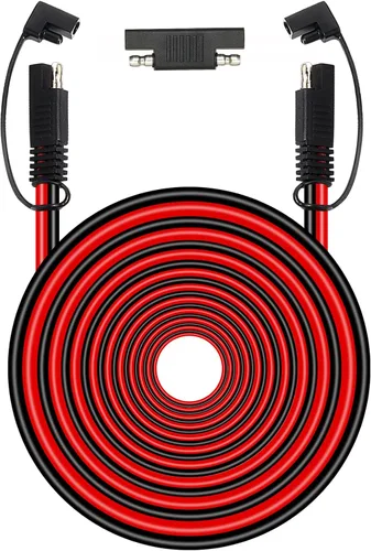 Vista 11 de MOOKEERF Cable de extensión SAE – 10 AWG, 3 pies, 2 cables de desconexión rápida, cable de extensión de cargador de batería, resistente, adaptador