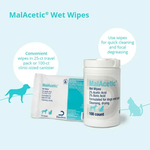 Vista 6 de MalAcetic Toallitas húmedas para perros y gatos, 25