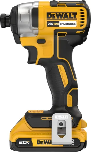 Vista 6 de DEWALT Atornillador de Impacto 20V MAX, 1/4 Pulgada, Batería y Cargador Incluidos (DCF787D1)