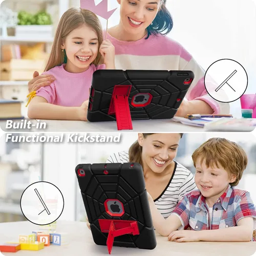 Vista 5 de Grifobes - Funda para iPad de 9.ª generación, para iPad de 8.ª/7.ª generación 2021/2020/2019, funda protectora resistente de 10.2" con soporte