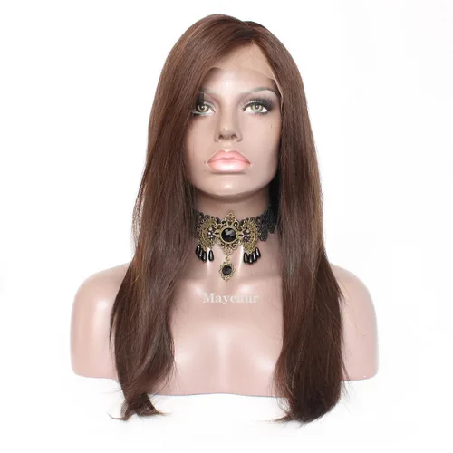 Vista 10 de Maycaur Peluca de cabello humano rojo degradado con encaje frontal, sedoso y liso #1b/rojo con encaje completo, pelucas de cabello humano