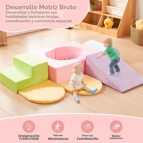 Vista 8 de IFNOW Juguetes de Escalada para Niños Pequeños de Interiores, Juego de 7 Piezas de Bloques de Escalada de Espuma para Niños Pequeños, Escalada