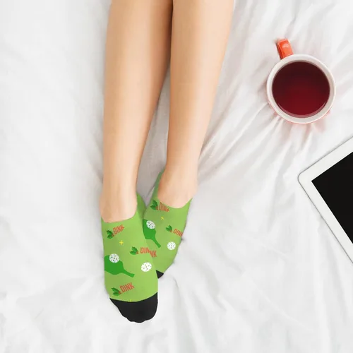 Vista 5 de devor Calcetines tobilleros para mujer, calcetines de algodón para mujer, calcetines de tobillo de moda, paquete de pickleball para niñas, Blanco