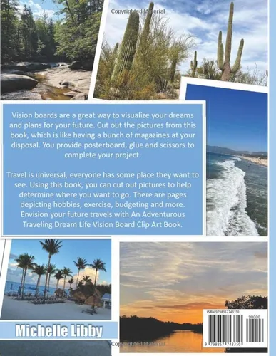 Vista 2 de An Adventurous Traveling Dream Life Vision Board Clip Art Book Envision Your Traveling Plans