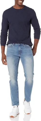 Vista 4 de Tienda Essentials Camisa de punto gofre de manga larga ajustada para hombre