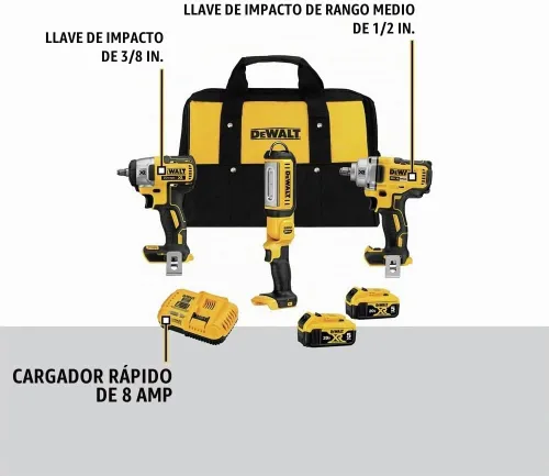 Vista 3 de DEWALT DCK302P2 20V MAX* XR Kit combinado automotriz de 3 herramientas