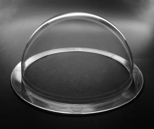 Vista 4 de Trolleyshop Diámetro 3.94 pulgadas/100MM con 4 agujeros Brida de cúpula de acrílico transparente Hemisferio de plástico transparente