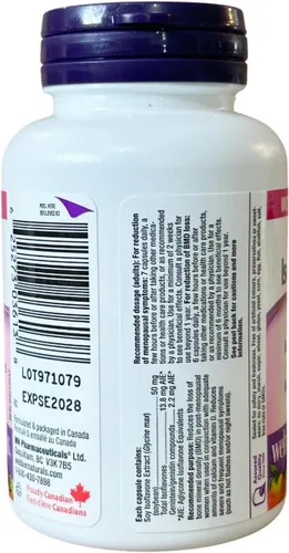 Vista 5 de Webber Naturals Isoflavonas de soja 50 mg 90 cápsulas