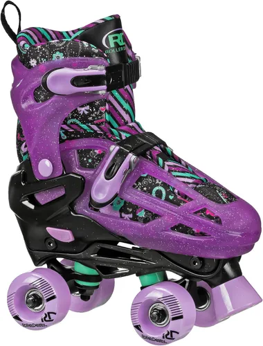 Vista 2 de Roller Derby Falcon 2 en 1 Combo Quad y Patines en línea para niños, tamaño ajustable