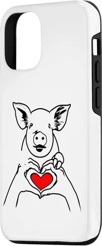 Vista 2 de iPhone 15 Line Art Pig Lover Granjero Pigs Farm Case