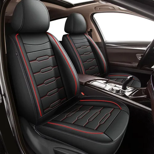Vista 14 de AOMSAZTO Fundas de asiento de automóvil de ajuste personalizado para Cadillac ATS 2013-2018, fundas de cojín de vehículo, protectores de asiento