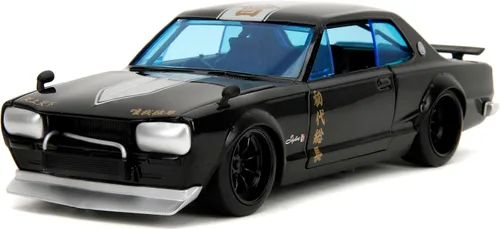 Vista 3 de Jada Tokyo Revengers 1:24 1971 Nissan Skyline GT-R - Coche fundido a presión y figura de Mikey de 2.75 pulgadas, juguetes para niños y adultos