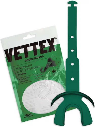 Vista 19 de Vettex Doubleguard Protector bucal con Protección de Labios - Adulto, Aguamarina Football, Lacrosse, MMA, Boxing, Adjustable Helmet Strap, Braces